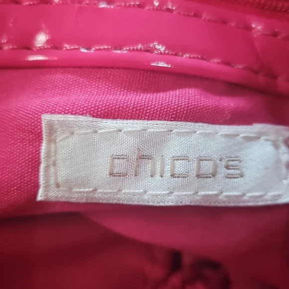 Chico's Gorgeous Hot Pink Quilted Chain‎ Shoulder Bag - Picture 7 of 11